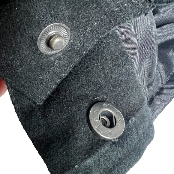 VINTAGE MODI DENIM Black Sequined Time Flies Jacket Coat Women's M 8-10 - Picture 13 of 17